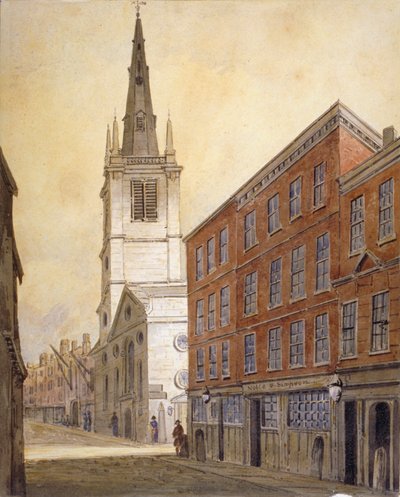 Kirche St. Margaret Pattens, Eastcheap, City of London, 1815 von William Pearson