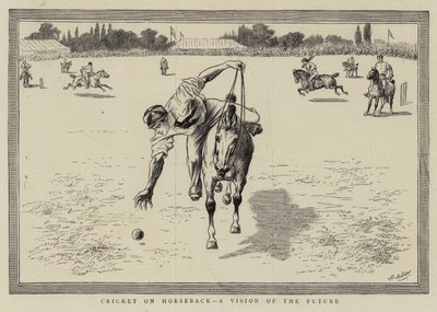 Cricket zu Pferd, eine Vision der Zukunft von William Ralston