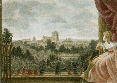 Mrs. Cosway, Schomberg House, 80-82 Pall Mall, London, UK (Farbstich) von William Russell Birch