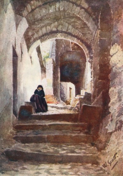 Straße in Apricale von William Scott