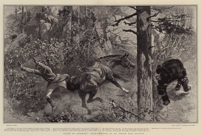 Überrascht, Bärenjagd an einer indischen Bergstation von William Small