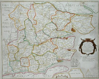 Eine neue Karte der Grafschaft Essex, veröffentlicht von Henry Overton von William Smith