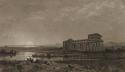 Tempel der Ceres in Paestum (der Tempel der Athena) von William Stanley Haseltine