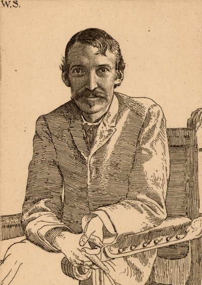 Robert Louis Balfour Stevenson (1850-1894) schottischer Autor von William Strang