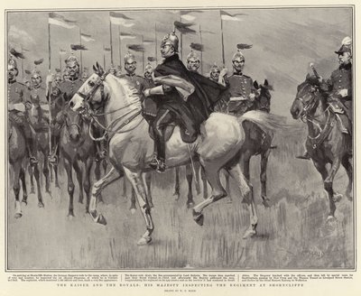 Der Kaiser und die Royals, Seine Majestät inspiziert das Regiment in Shorncliffe von William T. Maud