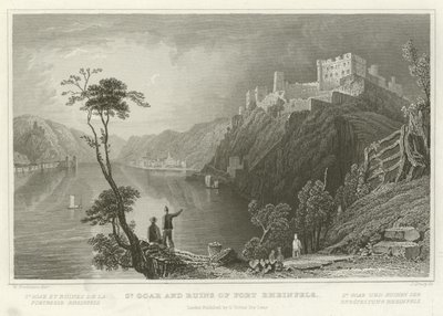 St. Goar und Ruinen der Festung Rheinfels von William Tombleson