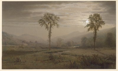 Mondlicht auf dem Mount Lafayette, New Hampshire von William Trost Richards