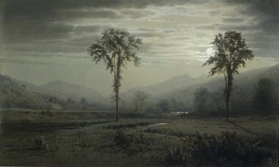 Mondlicht auf dem Mount Lafayette, New Hampshire, 1873 von William Trost Richards