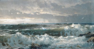 Brandung an Felsen von William Trost Richards