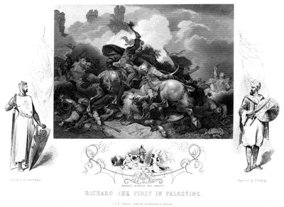 König Richard I 1157-119 bei der Schlacht von Jaffa, 1192 von William Turner Davey