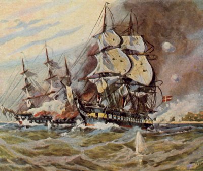 Deutsche Strandbatterien nahe Eckernförde, 5. April 1849 von Willy Stower