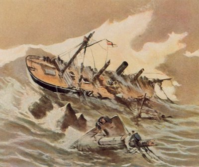 Untergang des Kanonenbootes "Iltis" von Willy Stower