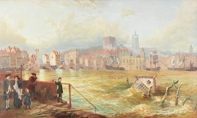 Das Ende der alten Tyne-Brücke, 1900 von Wilson Hepple