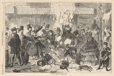 Eine Schneelawine in der Stadt, aus Harper von Winslow Homer