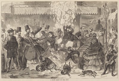 Eine Schneelawine in der Stadt von Winslow Homer