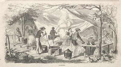 Camp-Meeting-Skizzen: Kochen von Winslow Homer