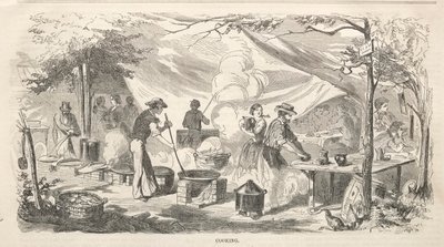 Camp-Meeting-Skizzen: Kochen, 1858 von Winslow Homer