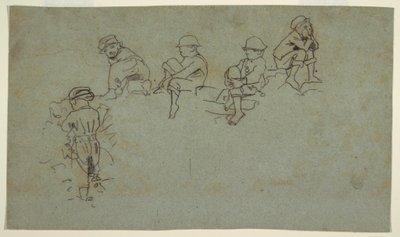 Fünf Skizzen von Jungen, ca. 1872 von Winslow Homer