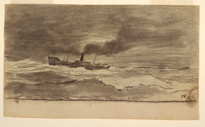 Meereslandschaft mit Fischkutter, Cullercoats, England, 1881–82 von Winslow Homer