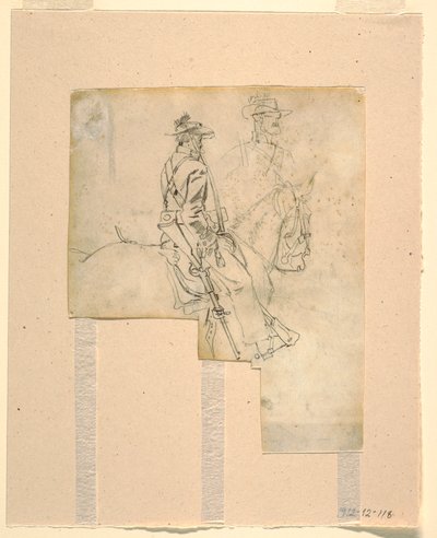 Seitenansicht eines berittenen Offiziers, 1862 von Winslow Homer