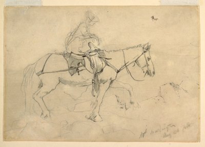 Studie für "Reitweg, Weiße Berge", 24. August 1868 von Winslow Homer