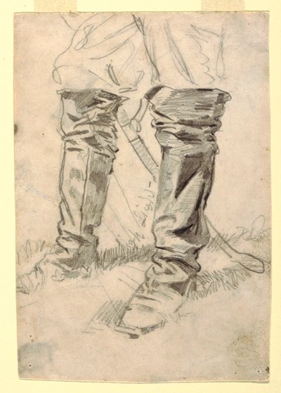 Studie von Kavallerieoffizierstiefeln, 1862–64 von Winslow Homer