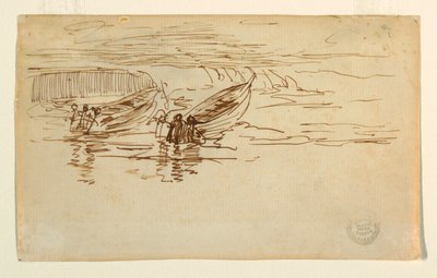 Zwei Dories werden gestartet, England von Winslow Homer