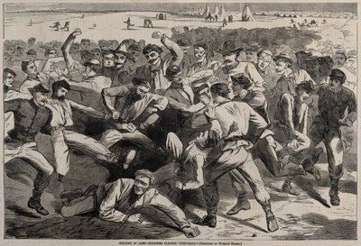 Ferien im Lager - Soldaten spielen "Fußball" von Winslow Homer