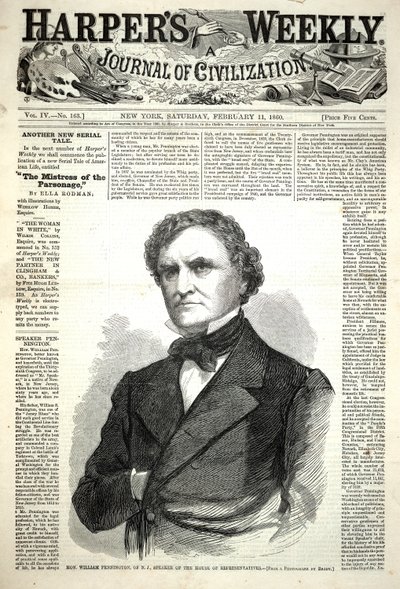 Hon. William Pennington aus N.J., Sprecher des Repräsentantenhauses, aus Harper