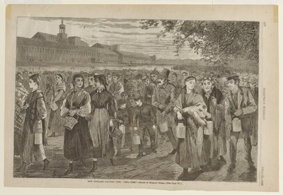 Leben in einer New England Fabrik - Glockenzeit von Winslow Homer