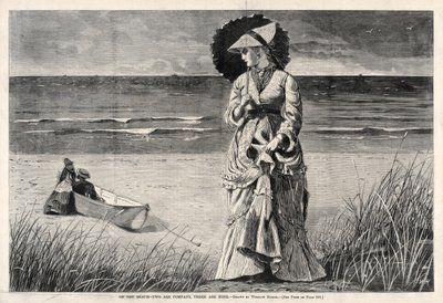 Am Strand - Zwei sind Gesellschaft, drei sind keiner, 1872 von Winslow Homer