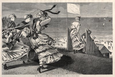 Auf der Klippe in Long Branch zur Badezeit von Winslow Homer