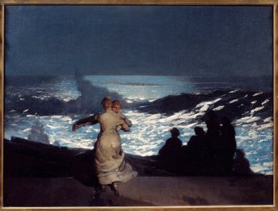 Sommernacht. Frauen tanzen im Mondlicht. Gemälde von Winslow Homer (1836-1910) von Winslow Homer