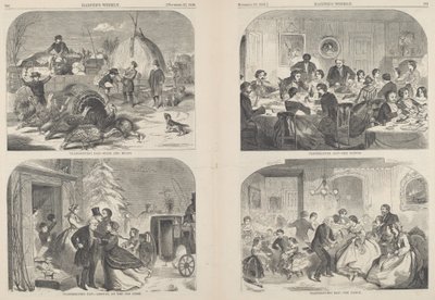 Erntedankfest - Wege und Mittel [oben links], veröffentlicht 1858 von Winslow Homer