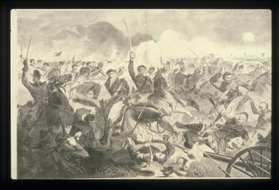 Der Krieg für die Union 1862 - Ein Kavallerieangriff von Winslow Homer