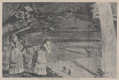 Unter den Wasserfällen, Catskill Mountains, nach einem Gemälde von Winslow Homer von Winslow Homer