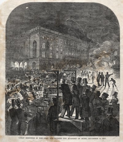 Unionstreffen im Freien vor der Musikakademie von Winslow Homer