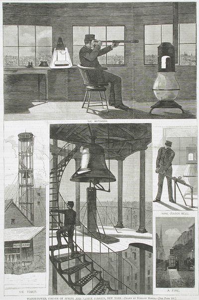 Wachturm, Ecke Spring und Varick Streets, New York von Winslow Homer
