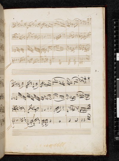 Adagio und Fuge in c-Moll, K. 546, Add. 28996, f.4r von Wolfgang Amadeus Mozart