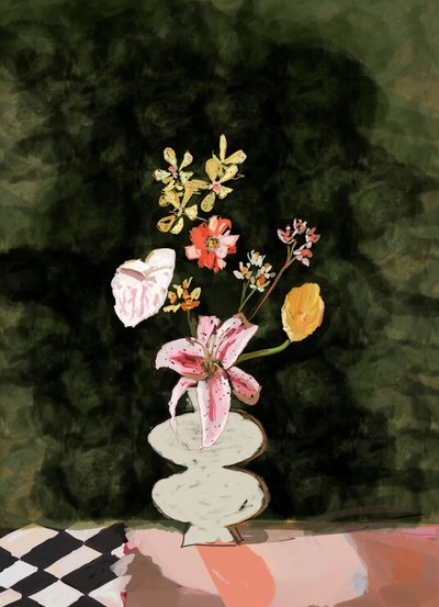 Leuchtendes Blumenstillleben von XHOZUCAN