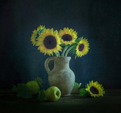 Sonnenblumen Grüne Äpfel von Yinan F.