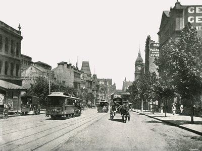 Collins Street, Blick nach Westen von der Russell Street, Melbourne, Australien, 1895 von York and Son