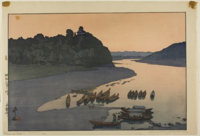 Der Kiso-Fluss, aus der Serie "Hotei #85" von Yoshida Hiroshi