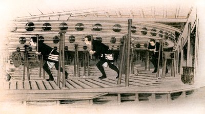 Traditionelles japanisches Theater: Die Maschinisten bedienen die drehbare Bühne von Yoshimune Arai