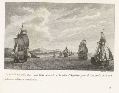 Jan Bart vor der englischen Küste bei Newcastle, 1692 von Yves Marie Le Gouaz