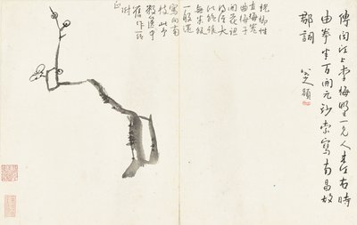 Landschaften und Blumen, Album mit sechs Blättern von Zhu da Bada Shanren