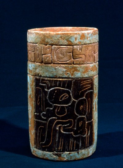 Maya-Bestattungsgefäß aus Tikal, Peten, Guatemala, Klassische Periode, ca. 300-900 n. Chr. (Keramik) von Hippolyte Lalaise Devéria