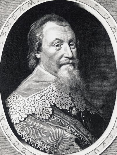 Porträt von Axel Gustafsson Oxenstierna (1583-1654), Reichskanzler von Schweden, Gravur von William Walcutt