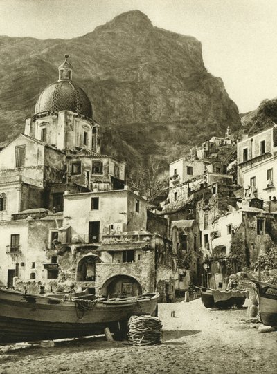 Die Stadt der Fischer von Positano an der Amalfiküste nahe Neapel von Ferdinand Georg Waldmuller