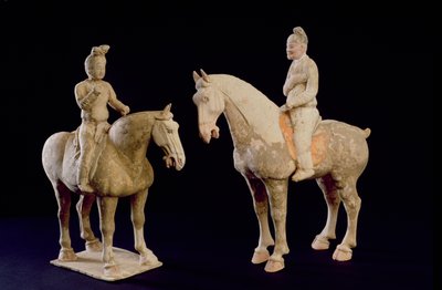 Zwei Reiter, chinesisch, Tang-Dynastie (618-906) von Hippolyte Lalaise Devéria